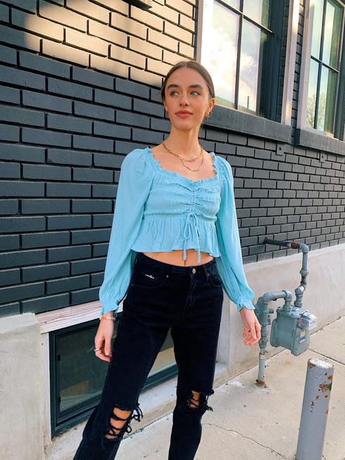 Never Ending Summers Top// Blue